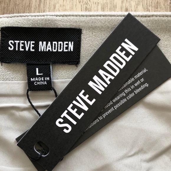 Steve Madden, Faux Suede Skirt, Grey, Lined, Size L, New With Tags - Picture 12 of 14